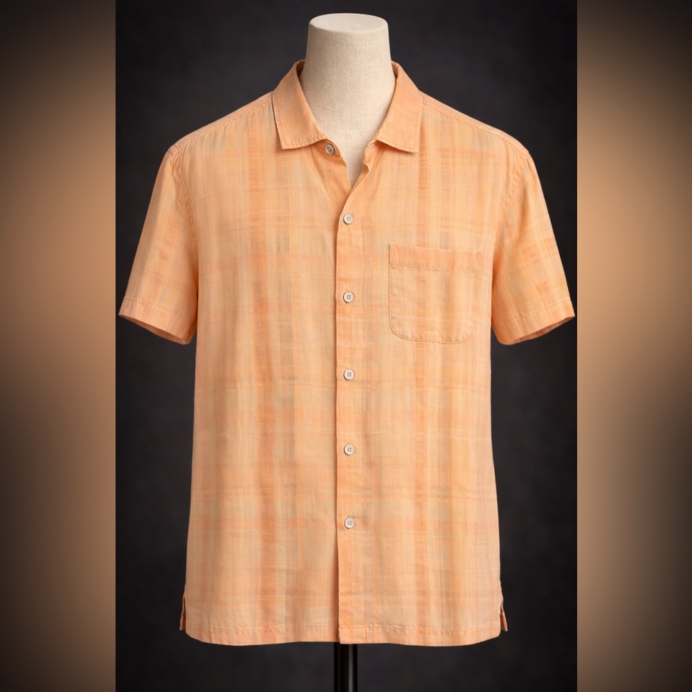 Tommy Bahama Light Orange Casual Button Down Shirt